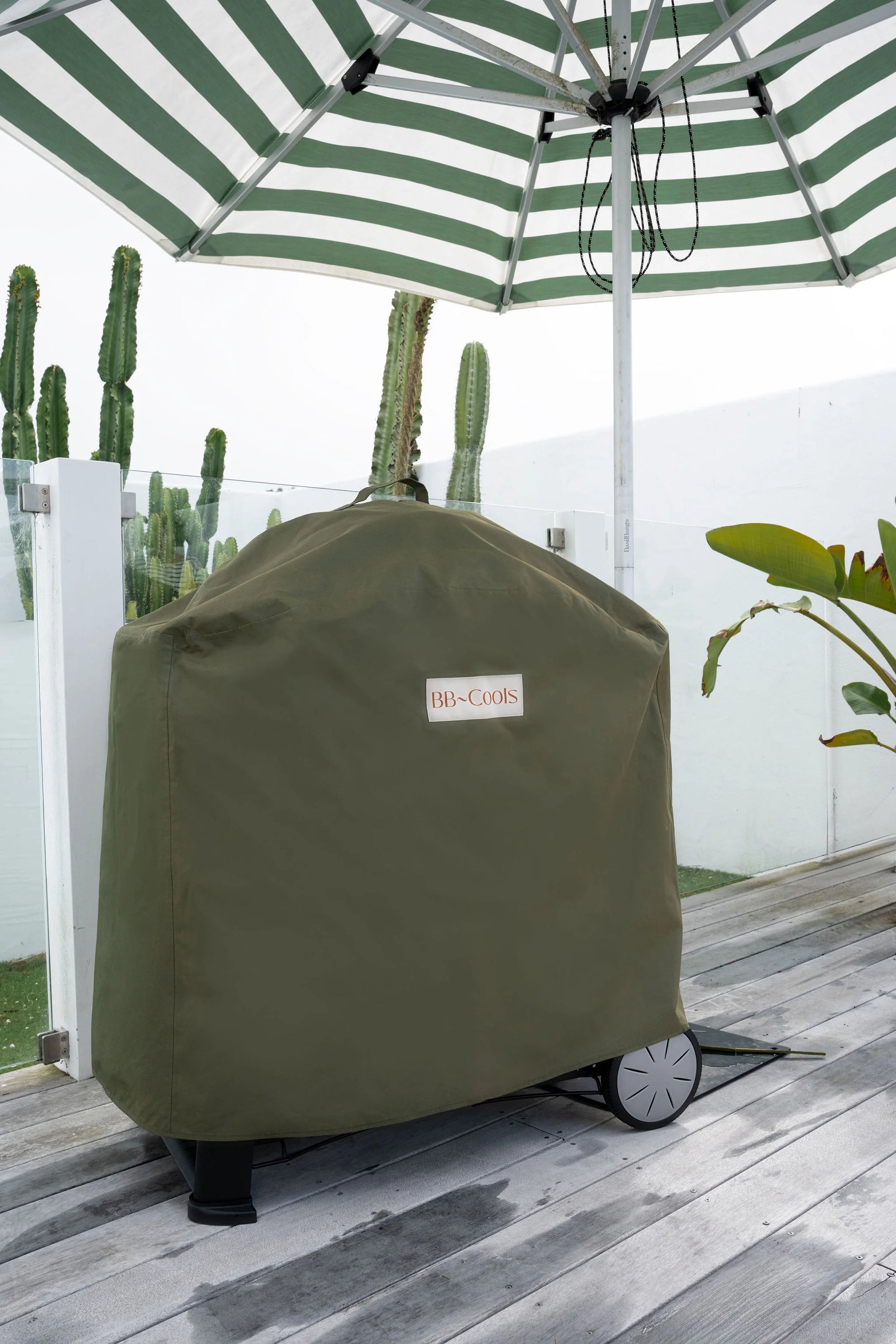 Stylish Khaki green barbeque cover