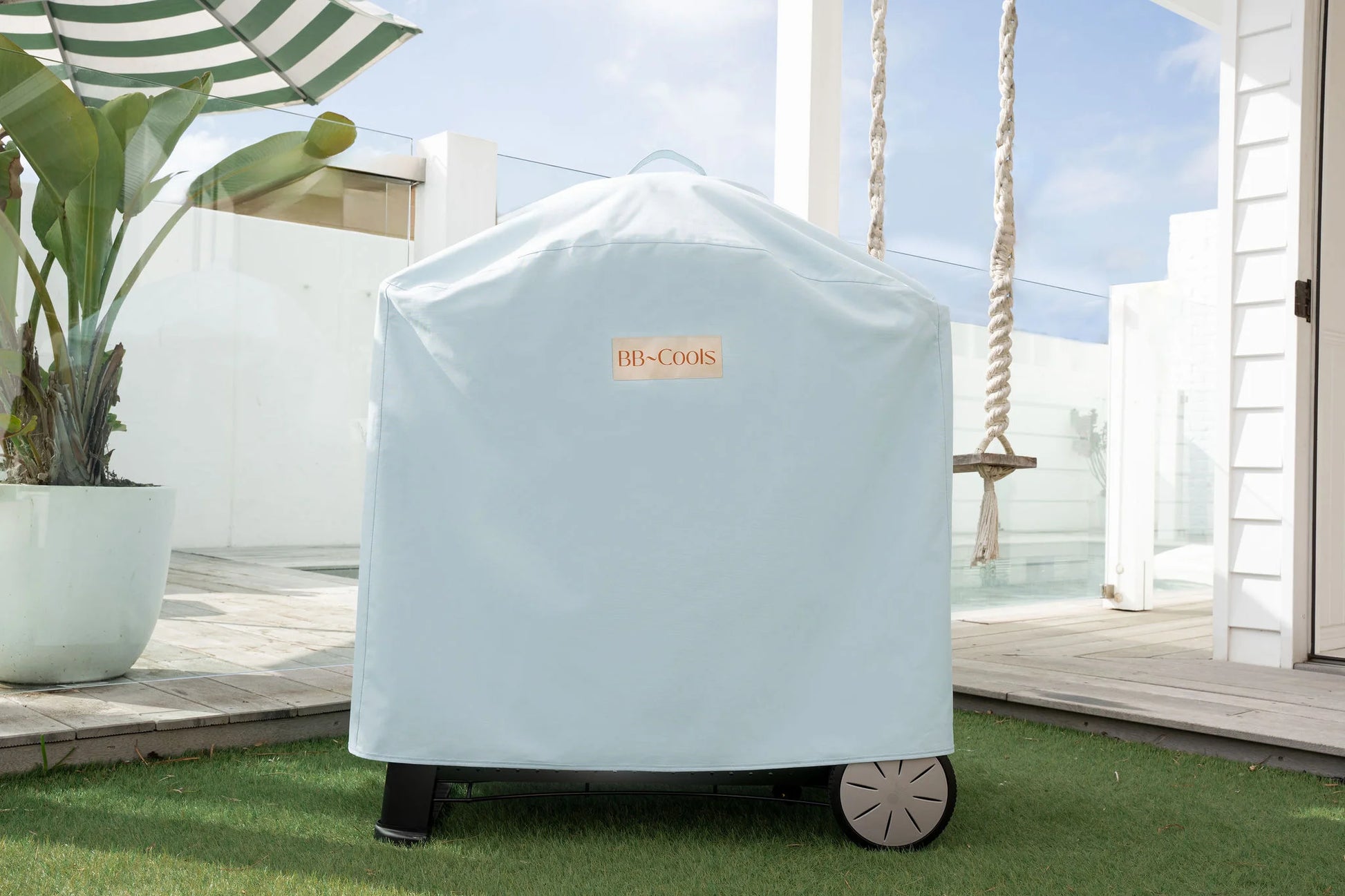 Stylish light Blue BBQ cover 